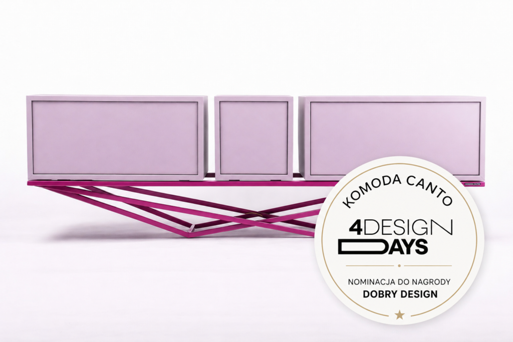 Komoda CANTO Mazini Design – nominacja TOP 5 Dobry Design 4 Design Days 2026, autorska komoda premium polska manufaktura