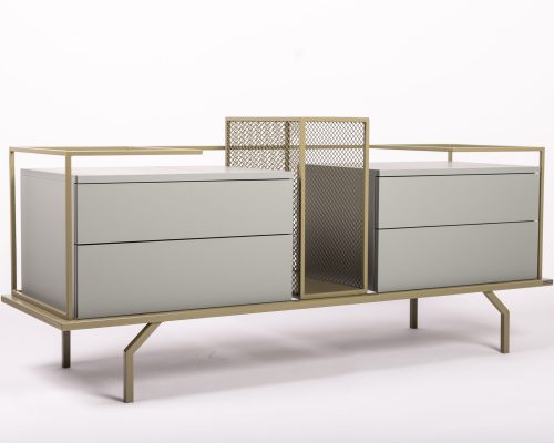 komoda legero, manufaktura mazini design, nowoczesna, autorski projekt, siatka stal